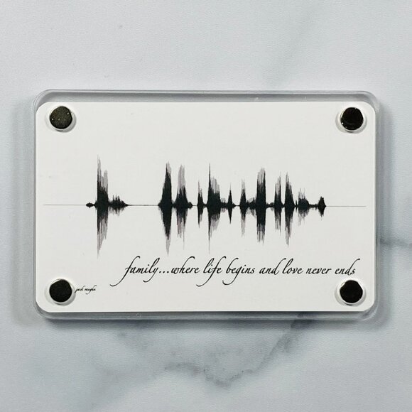 Family...Where Life Begins And Love Never Ends Soundwave Magnet - Picture 1 of 6
